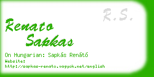 renato sapkas business card