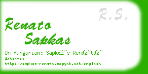 renato sapkas business card